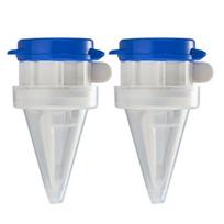 2Pcs Drink Spout with Lid Dustproof Food Grade Dispenser Drink Mouth Extension Beverage Pour Deflector Kitchen Tool A gray