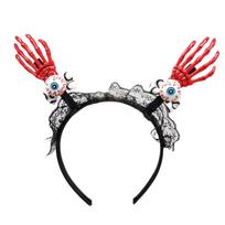 Dark Skeleton Hand Headband Cosplay Masquerade Headwear Accessories Delicate Bloody Eyeball Photo Props black