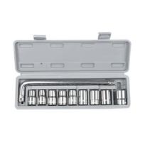 10 vnt. 12 Veržliarakčių galvučių rinkinys 821mm Automobilių remontas Mechaninių įrankių rinkinys Mechaninis galvučių įrankis 10 Pcs gray