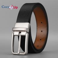 Vyriškas laisvalaikio verslo lydinio sagtis diržas, dvipusis nešiojamas vyriškas diržas, aukščiausios klasės madingas diržas, dovana vaikinui ir tėčiui 122*3.3cm juoda