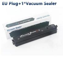 Automatinis vakuuminis maisto plastikinis sandariklis, didelio siurbimo galios vienas mygtukas, paprastas valdymas, tinkamas plastikinių maišelių maisto laikymui ir šviežumui EU Plug juoda