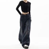 Women Wide Leg Jeans Harajuku Baggy Denim Trousers Oversized Grunge Streetwear Autumn Pants 2XL