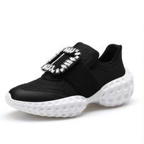 fashion 2024 Platform Crystal Buckle Air Mesh Designer Trainers Thick Bottom Chunky Women's Sneakers Vulcanized Casual Shoes 34
