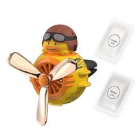 Mielas „Pilot Duck“ automobilio oro gaiviklis, automobilio difuzorius, besisukantis sraigtas animacinių filmų automobilio ventiliatoriaus ventiliatorius Kūrybinis automobilių kvepalų papuošimas automobiliams oro ventiliatorius ruda