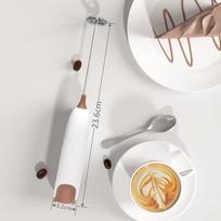 1PC Electric Milk Frother Kitchen Drink Foamer Mixer Stirrer Coffee Cappuccino Creamer Whisk Frothy Blend Egg Beater white