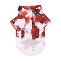 Halloween Pet Costume Scary Blood Splattered Costume for Dogs and Cats Festival Dressingup Outfit Party Supply M brown