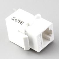 10 vnt. RJ45 Cat5E Ethernet tinklo Keystone lizdo klipo modulis Sieninis kištukas Jungtis balta