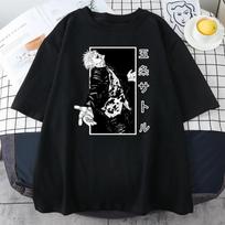 Hot Anime Jujutsu Kaisen Satoru Gojo Graphic Printed Tee Unisex Unisex Unisexga Tshirts Plus Size T-shirt Harajuku Unisex Comfortable T Shirt 4XL white