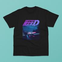 Initial D Neon AE86 Unisex marškinėliai L