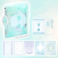 Mini Portable Multifunctional Coil Notebook Ins Wind Sweet Butterfly Loose-leaf Book Swaying Dream Series Coil Book mėtinė