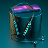 „Bluetooth“ belaidės ausinės, pakabinamos ant kaklo, sportinės dvibalinės, į ausį įdedamos kaklo pakabinamos, tipas itin ilgas budėjimo režimas juoda