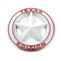 „Texas“ leidimo logotipo automobilio ženklelio emblemos lipdukas, skirtas „Wrangler Compass Grand Cherokee Patriot Liberty Renegade Commander“ sidabras/raudona