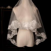 French Retro Lace Veil Bride Main Wedding Dress Trailing Wedding High-end Hijab White Super Fairy Headdress 135cm-175cm