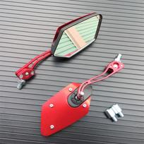Aliumininiai Universalūs Motociklo Galinio Vaizdo Veidrodėliai Motociklo 360 Laipsnių Sukimasis Motociklo Motociklo Motorolerio Šoniniai Veidrodėliai 8 / 10mm With Adapdor juoda