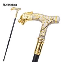 Auksinio balto drakono rankenos raštas vaikščiojimo lazda vakarėliui madinga Elegantiška lazda dekoratyvinė Cospaly cukranendrių rankenėlė 89cm