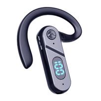 Kaulo laidumo Bluetooth ausinės, belaidės, didelės talpos baterija, skaitmeninis ekranas, valdymas balsu, atsiliepimas į skambučius, ne ausyse juoda
