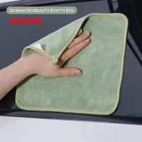 SEAMETAL Microfiber Towel Car Wash Cloth Auto Cleaning Door Window Care Thick Strong Water Absorption For Car Home Automobile Accessories 30*30cm 1pc žalia