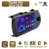 Android Carplay Car Radio For Toyota Vitz 2014-2020 Multimedia Player Head Unit Stereo GPS Navigation BT WIFI 2+32GB 1+16GB black