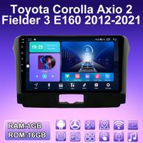 2 DIN Android Carplay Car Radio For Toyota Corolla Axio 2 Fielder 3 2012-2021 Multimedia Player Head Unit Stereo GPS Navigation BT WIFI 2+32GB 1+16GB blue