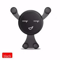Cartoon Smiling Bear Car Phone Holder: Air Outlet Gravity Mount. white