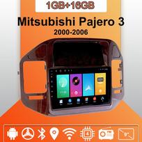 Automobilio radijas Android Auto Carplay Mitsubishi Pajero 3 2000-2006 m. Multimedijos grotuvas Pagrindinis blokas Stereo GPS navigacija BT WIFI 1+16GB 1+16GB ruda