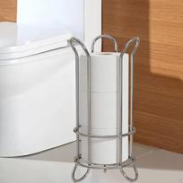 Kompaktiškas tualetinio popieriaus laikiklis, servetėlių laikymo stovas-organizatorius, tualetinio popieriaus stovas virtuvei Argent gray
