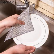 Microfiber Cleaning Cloths Household Reusable Kitchen Accessories Towels Dirt-removing Environmental Dry-wet Double Use Deoil 20*20CM gray