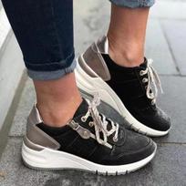 Casual Women's Shoes Lace-up Platform Sneakers 43 smėlis