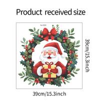 Kalėdų Senelio vainikai Žaliųjų augalų dovanos Miegamojo Svetainės Studijos Fono Kraštovaizdžio Sienų Lipdukai 39*39CM/fun-f224 gray