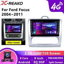 For Ford Focus MK2 2004 - 2011 Android 12 Car Radio Intelligent System Multimedia Player Navigation 4G 8core GPS Carplay Screen Auto Stereo 8 core 4GB+64GB