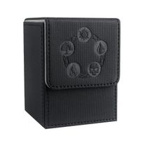 Card Storage Box Large Capacity Soft Lining Strong Magnet Multipurpose Card pilka spalva/juoda