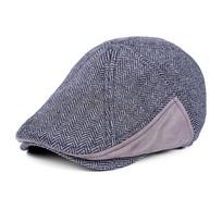 Autumn Winter Vintage Stitching Peaked Cap British Beret Men Painter Newsboy Cap tamsiai pilka spalva