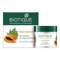 Biotique Papajos Rūgštinis Veido Šveitiklis Įdegio Šalinimui, Skaistinantis ir Atgaivinantis | 100% Augaliniai Ekstraktai | Tinka Visų Tipų Odai | 75g
