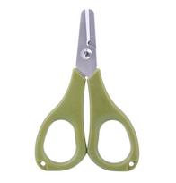 Booms Fishing S01 Braid Line Scissor Fishing Line Scissors with Retractable Badge Holder Carabiner Tackle Boxes Accessorie žalia
