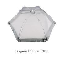 Stilius virtuvės pagalbininkas ant grotelių kepti vaisiai namuose daržovių dangtis nuo dulkių Valgomojo stalo dangtis maisto dangtis valgio dangtis 70cm-Hexagon pilka spalva