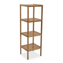 Vonios kambario spintelė lentyna Louis - 110 x 33 x 34 cm - 4 organizacinės bambukinės lentynos - Ruda - Versa