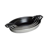 Stackable Oval Plate - Staub - 1302118 - Cast Iron Graphite Grey - 21 cm - Made in France pilka