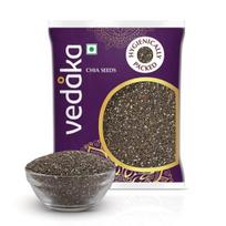 Vedaka Premium Raw Chia Seeds, 200gm |Fibre rich(pack of 2) blue