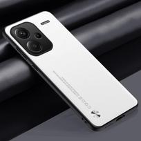 Prabangus PU odinis dėklas Xiaomi Redmi Note 13 Pro Plus galiniam dangteliui, silikoninis pilnos apsaugos telefono dėklas Redmi Note 13 Pro+ Note 13 Pro Plus matinė juoda spalva