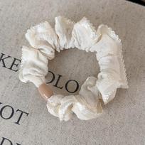 Moteriškos elastinės plaukų gumytės Taškeliai Nėriniai Scrunchies Plaukų raišteliai Mergaičių kuodų laikikliai Guminės juostelės Moteriški plaukų aksesuarai 1 vnt. gray