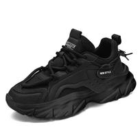 Men's thick-sole sports shoes four season new soft-sole fashion casual sports shoes outdoor student running shoes male sneakers 40 white