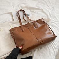 Large-Capacity Bags Women's  New High-Quality Tote Bags Fashion Shoulder Bag Retro All-Match Commuter Bags gray