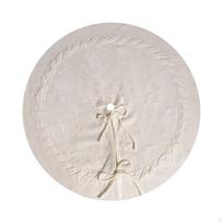 Christmas Tree Skirt Apron Soft Party Decoration Decorative Xmas Mat White 24 Inch