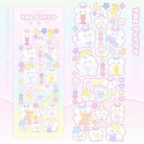 Diamond cherry blossom laser sticker goka diy decorative material