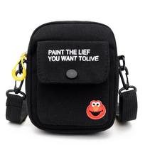 Ins Trendy Fashion Shoulder Messenger Bag Men And Women Simple Fresh Canvas Bag Casual Cute Mini Mobile Phone Satchel 14*6*17cm balta