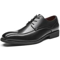 2024 2024 Dress Shoes Mens Formal Derby Shoes Genuine Leather Shoes for Men Wedding Shoes Business Casual Lace Up Leather Shoes 38