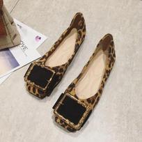 Pavasaris Vasara Leopardiniai Batai Moteriški Plokščiapadžiai Elegantiški Ponios Vienspalviai Šiuolaikiniai Batai Minkšti Didelio Dydžio 41 35 geltona