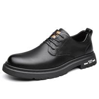 FashionSpring Autumn Designer New Solid Color Slip-on Men's Loafers Fashion Round Head British Style Retro Business Leather Men's Shoes 38