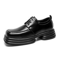 FashionPlatform Men's Loafers Shoes Designer New Oxford Shoes Spring Fashion Square Toe Csual Walking Footwea Classic Men Shoes Wedding 38 juoda