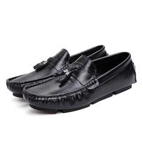 FashionLuxury Designer Shoes Men Genuine Leather Loafers High Quality Lightweight Mens Slip on Shoes Leather Fashion Driving Shoes Men 38